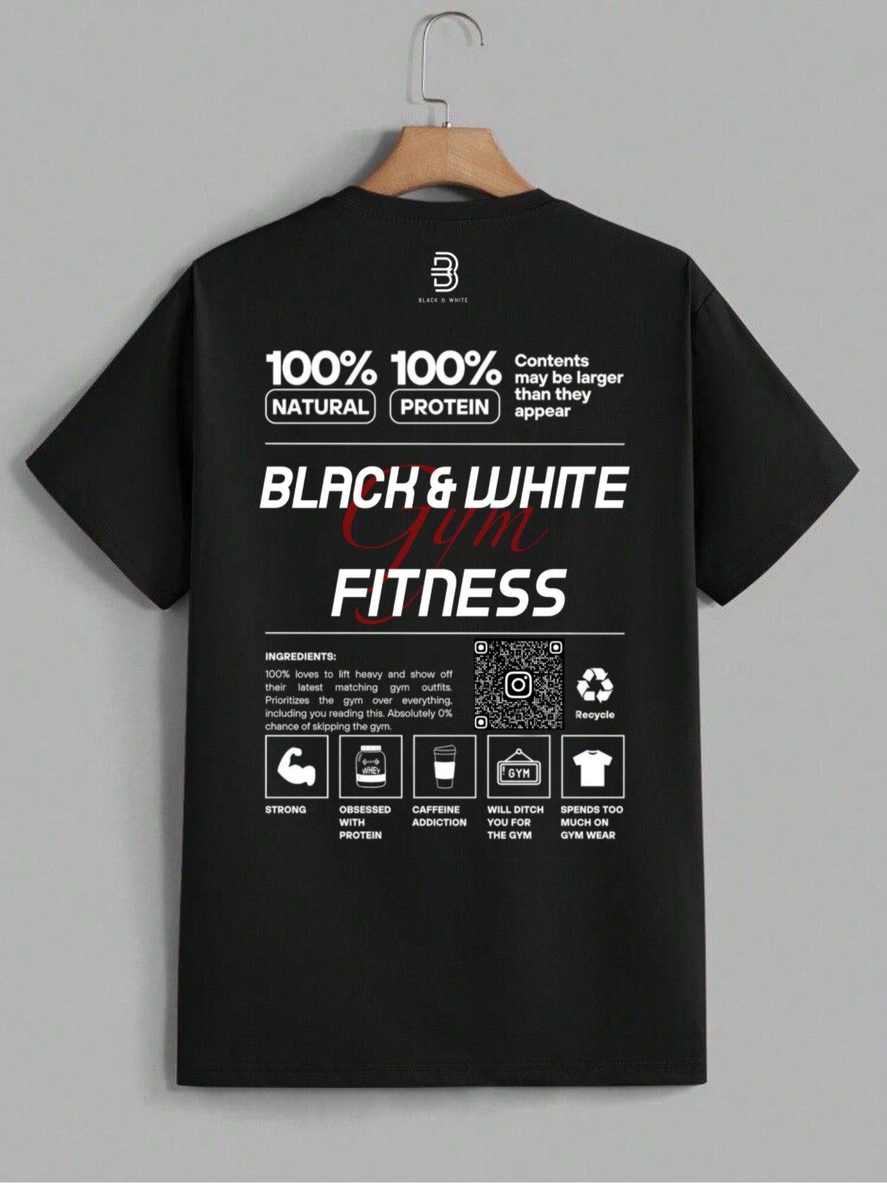 BLACK & WHITE T SHIRT
